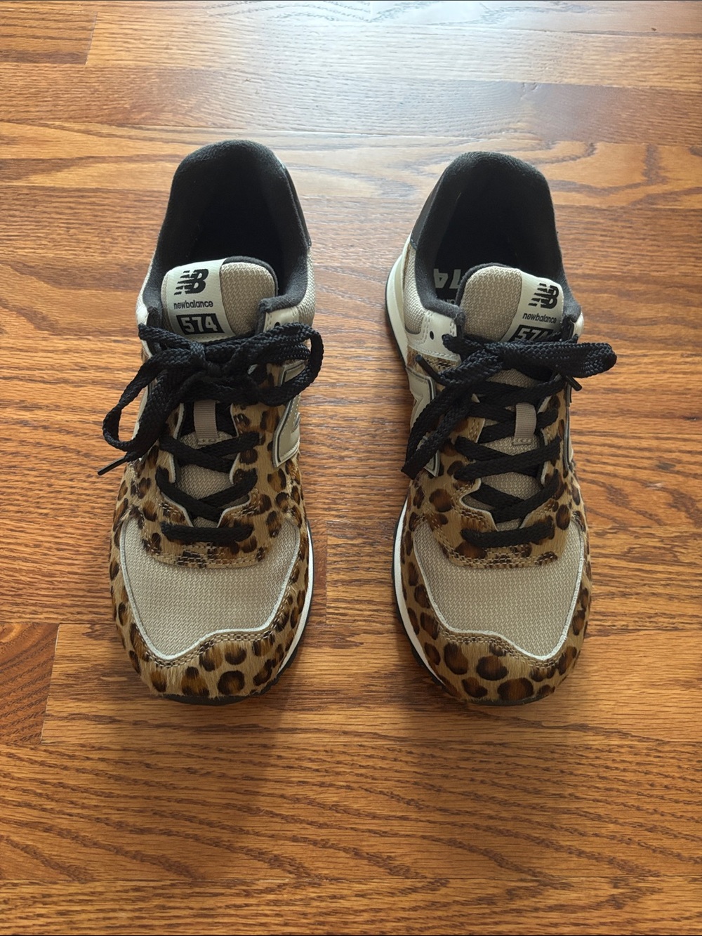New Balance Women’s ' 574 Leopard Print Sneakers - Brown/Black